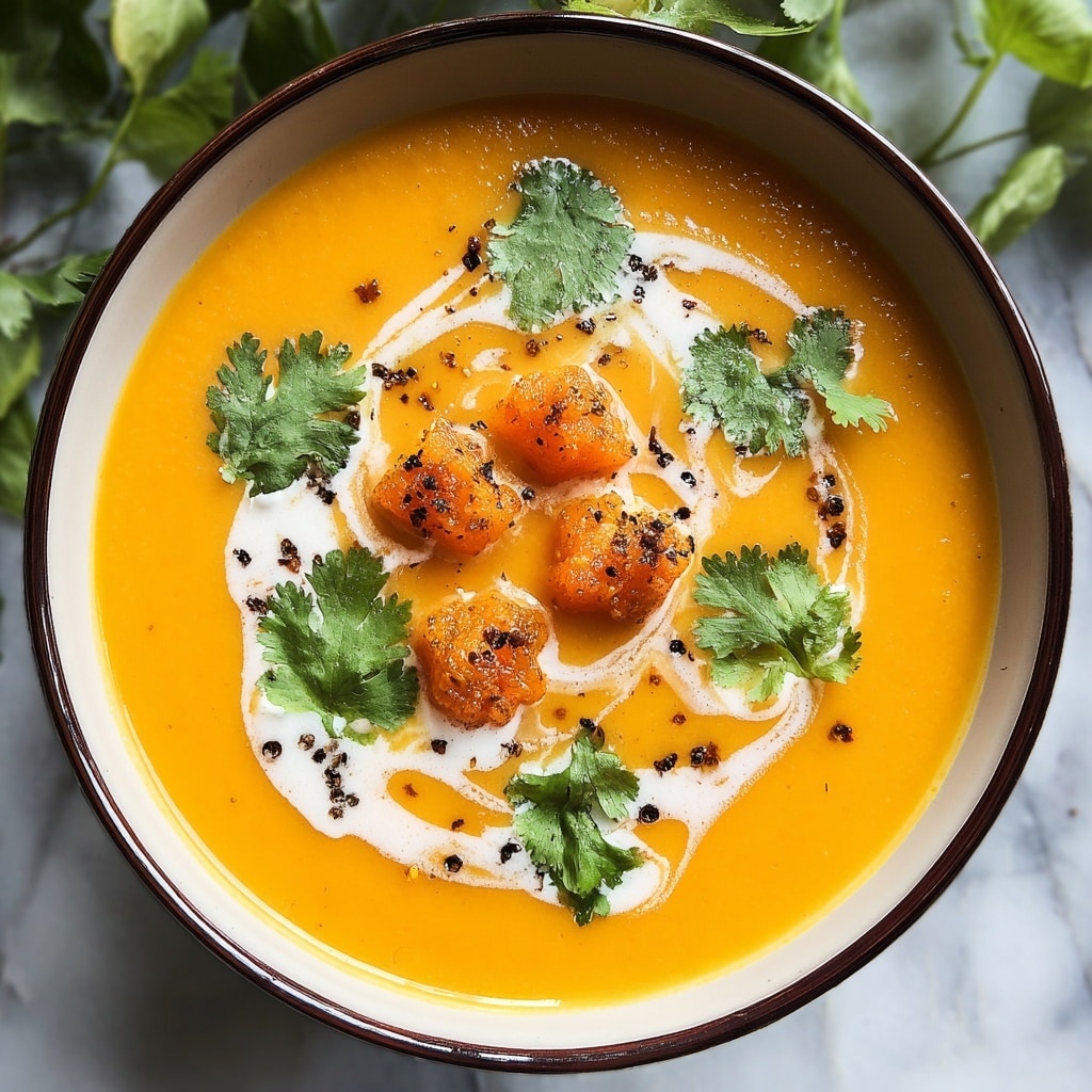 Spiced Butternut Squash and Sweet Potato Soup Recipe - Recipe Image