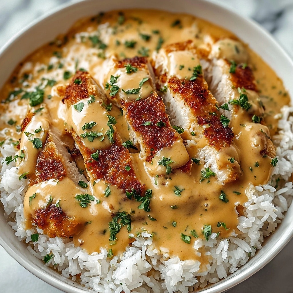Creamy Smothered Chicken and Rice Recipe