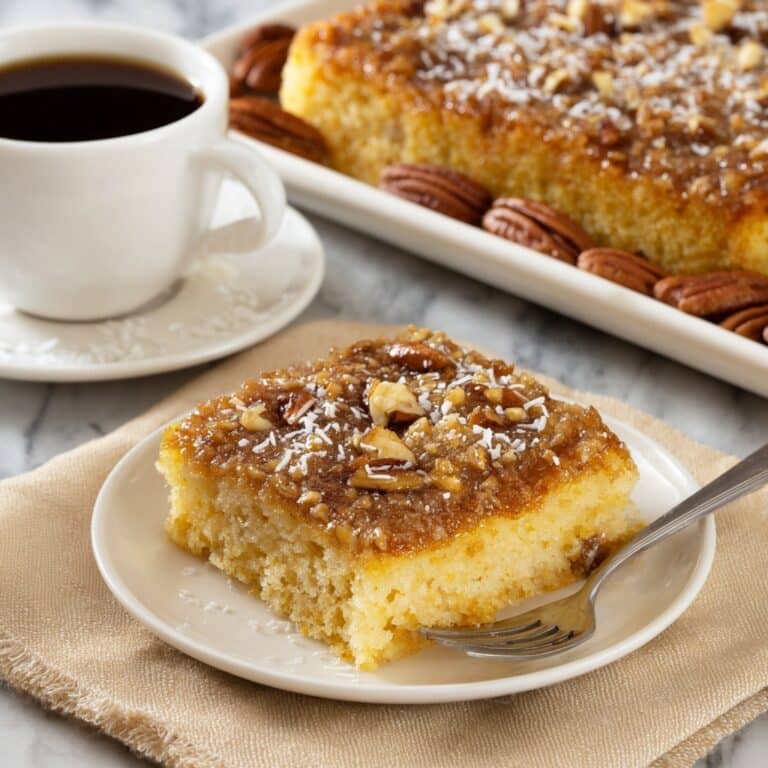 Upside-Down Georgia Pecan Cake Recipe