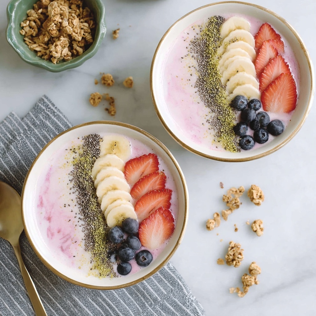 Strawberry Banana Smoothie Bowl Recipe - Recipe Image