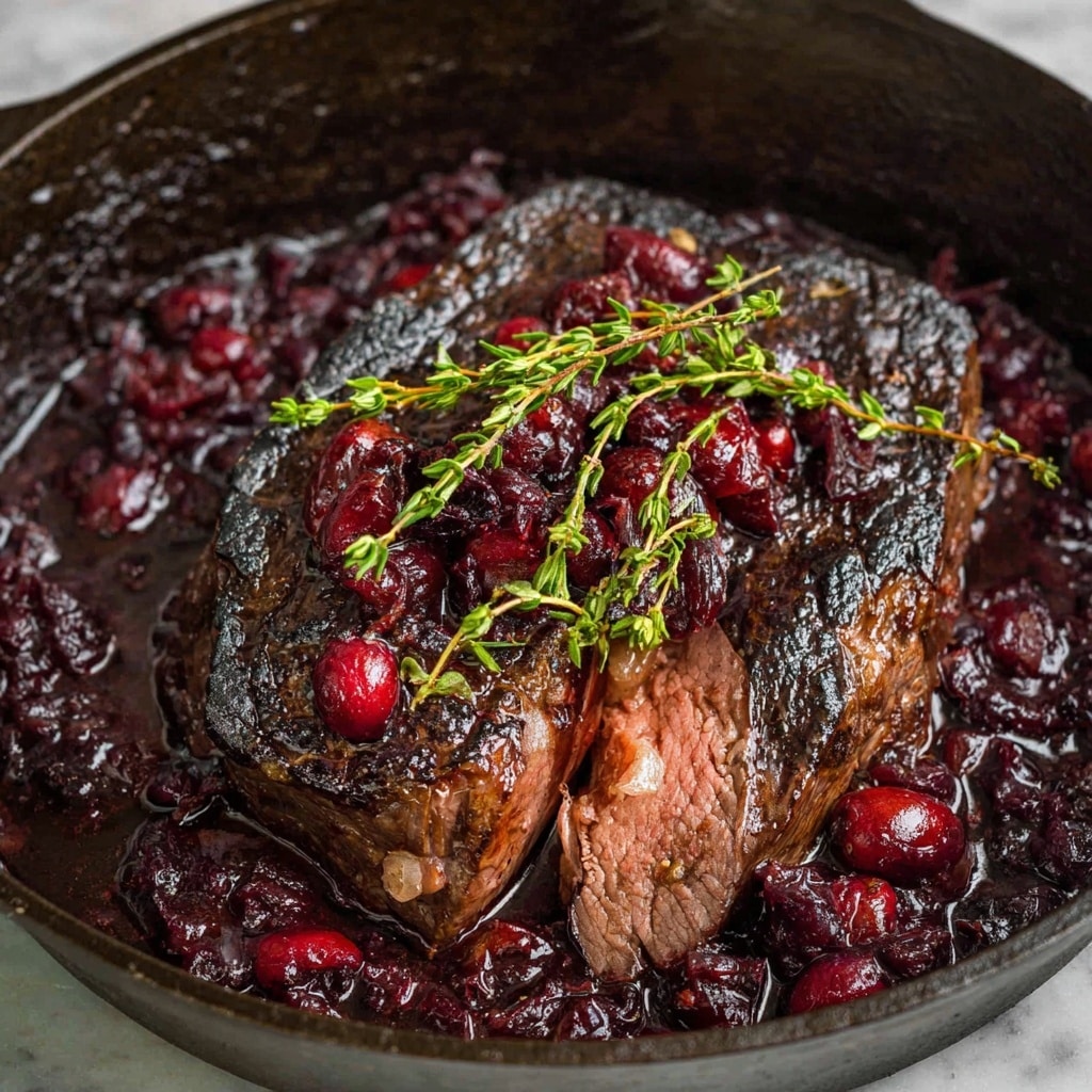 Cranberry Balsamic Roast Beef Recipe - Recipe Image
