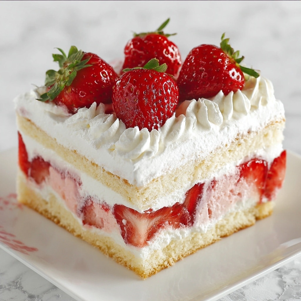 Easy Strawberry Poke Cake Recipe - Recipe Image