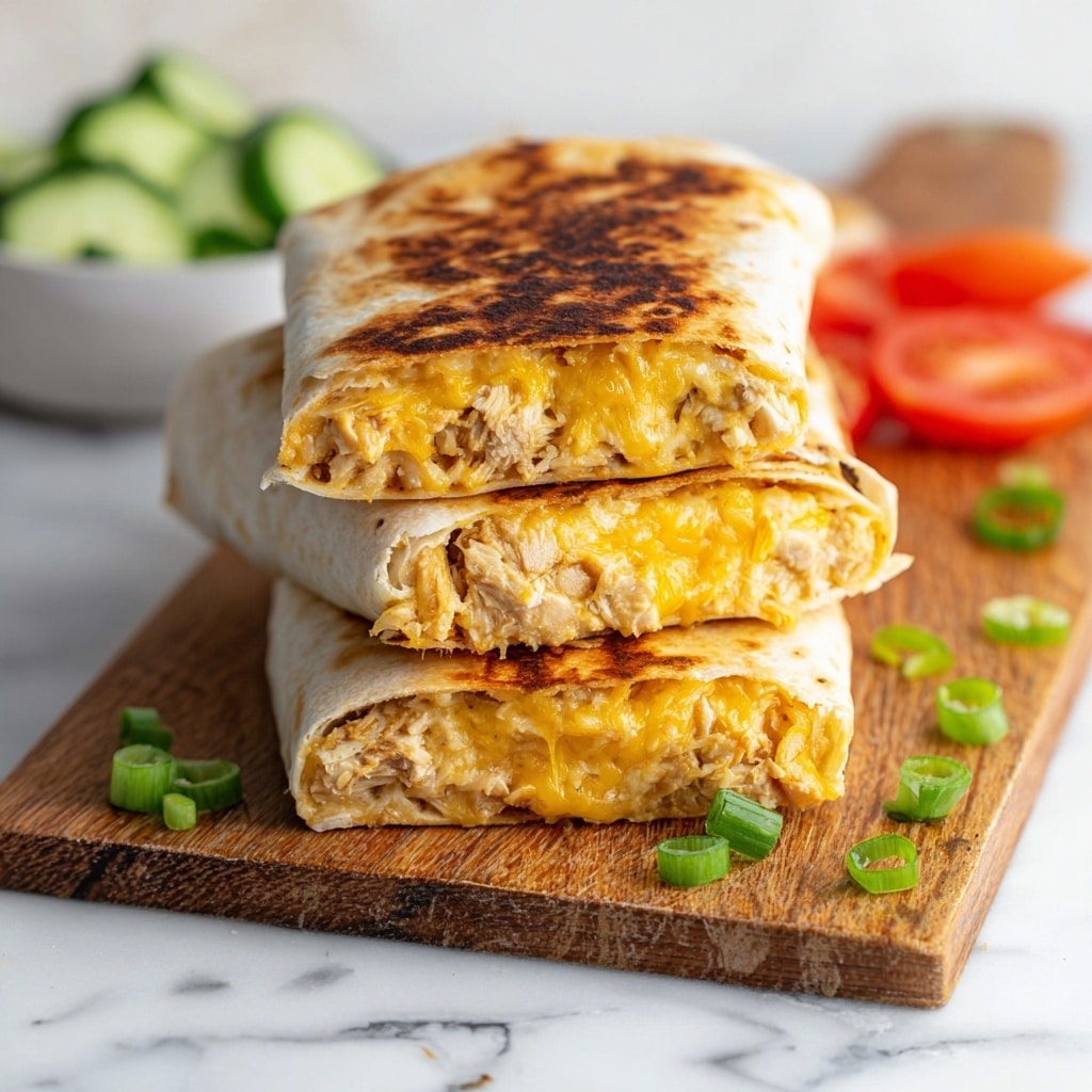 Cheesy Garlic Chicken Wraps Recipe