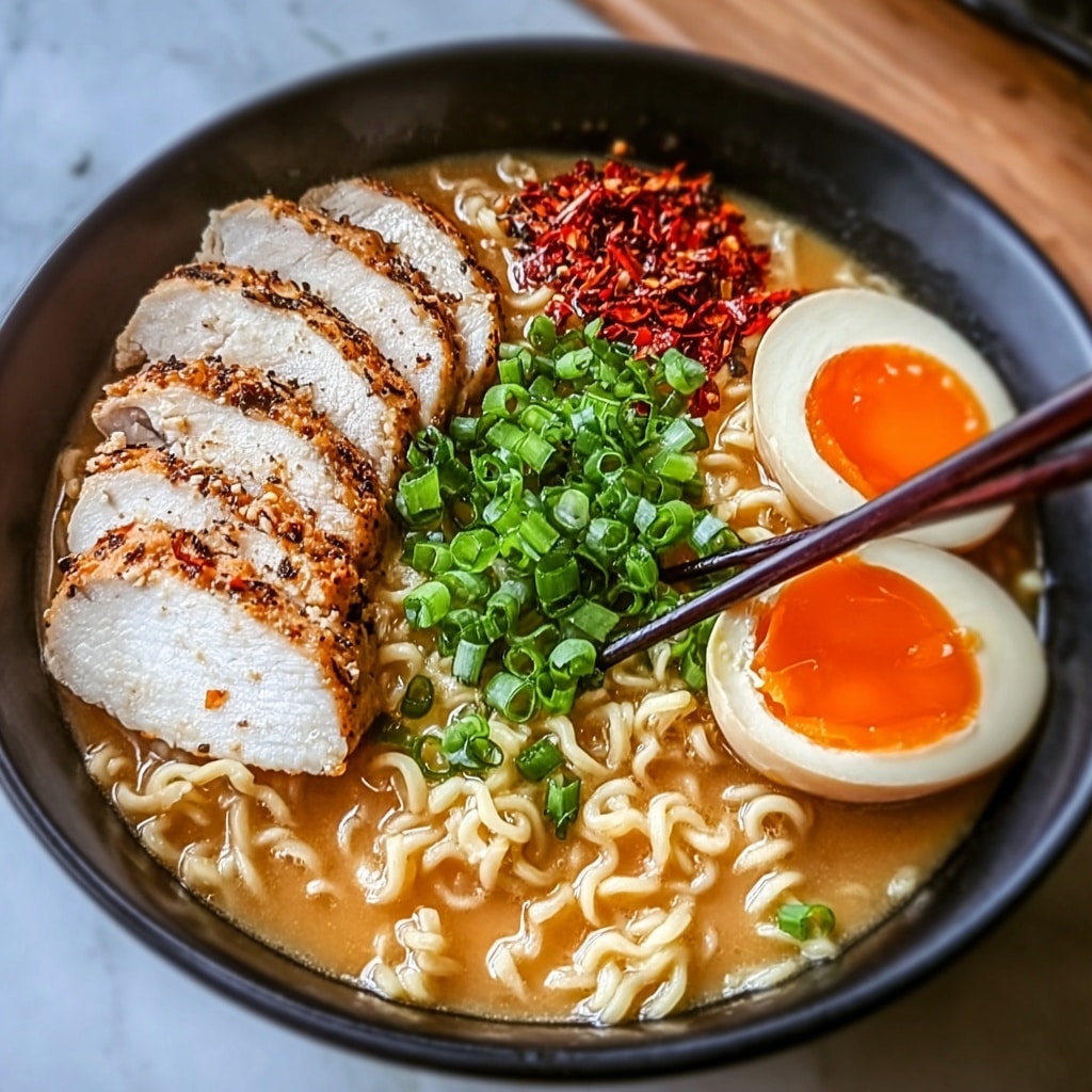 Silky Garlic Chicken Ramen: Ultimate Comfort in a Bowl! - Recipe Image