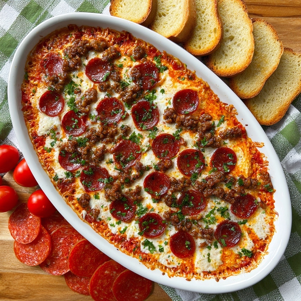 Hot Honey Pepperoni Sausage Pizza Dip - Recipe Image
