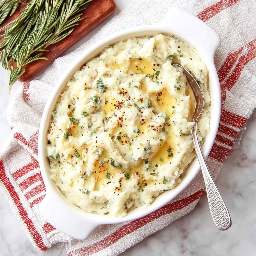 Rosemary Blue Cheese Mashed Potatoes - Recipe Image