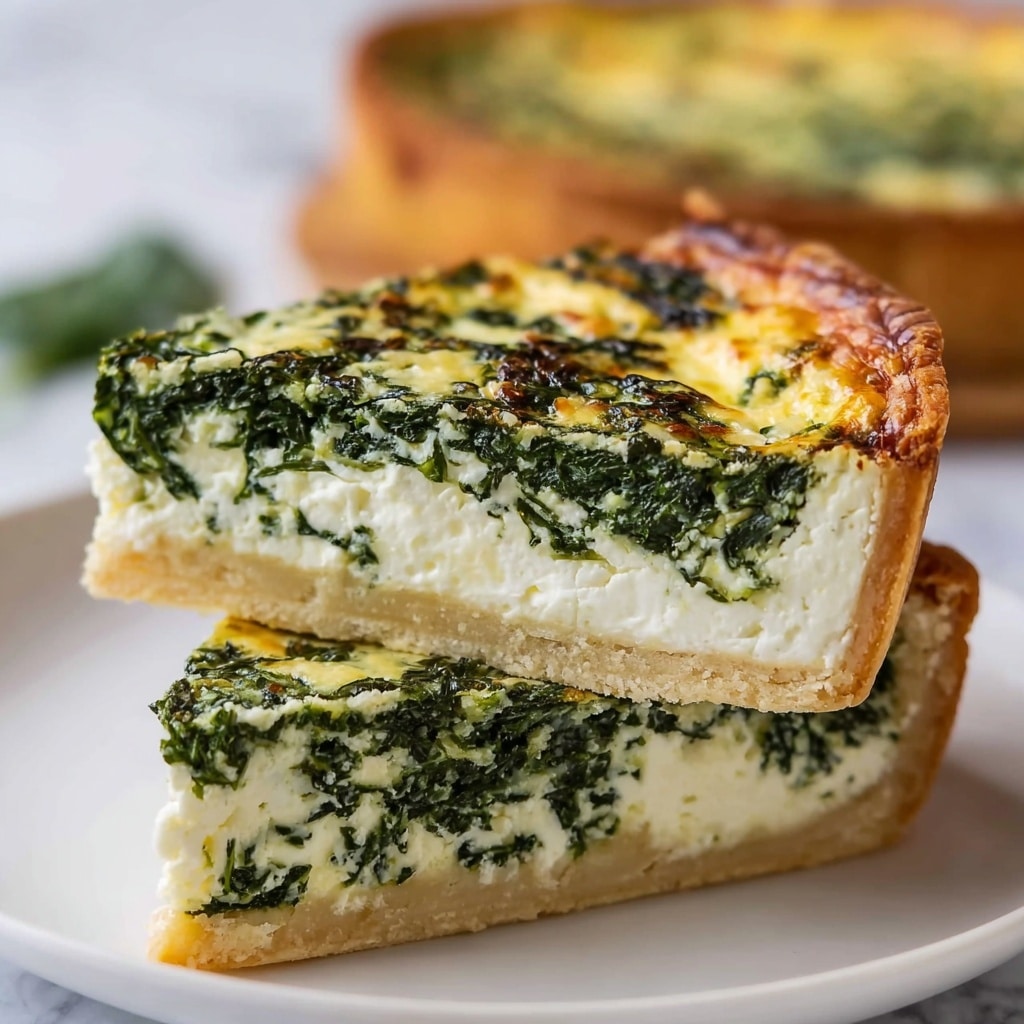 Mediterranean Spinach Cheese Feta Quiche Recipe - Recipe Image