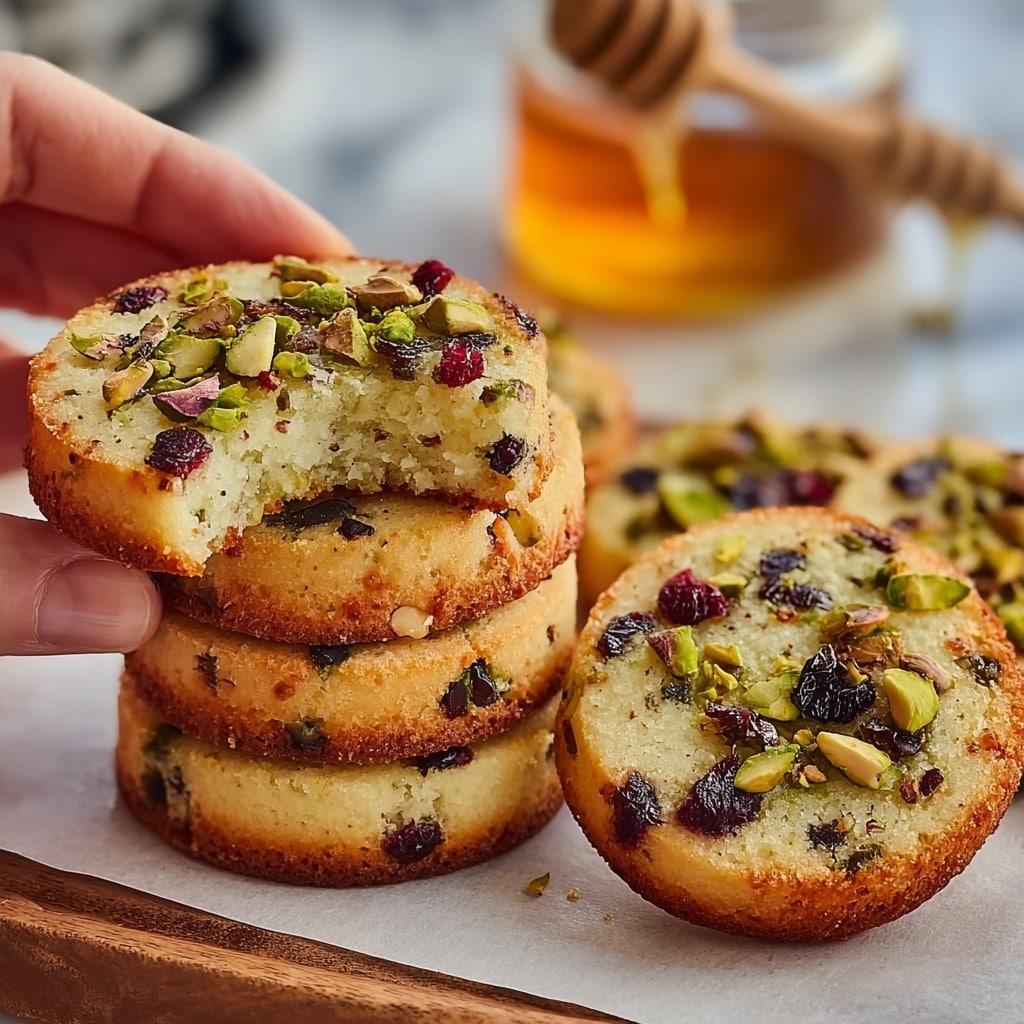 Salty Smoked Pistachio and Honey Shortbread Cookies Recipe