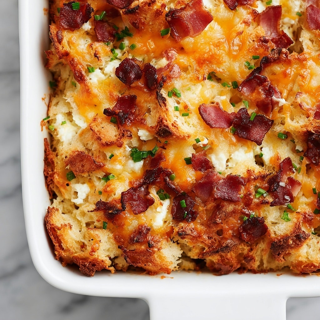 Bacon, Egg and Cheese Croissant Bake Recipe - Recipe Image