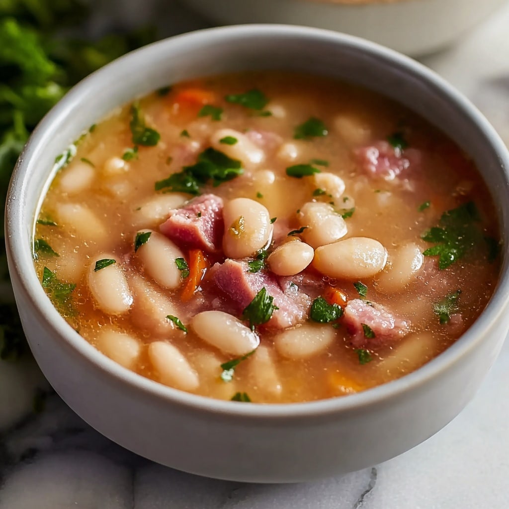 Warm Your Soul with Hearty Ham and Bean Soup Delight Recipe - Recipe Image