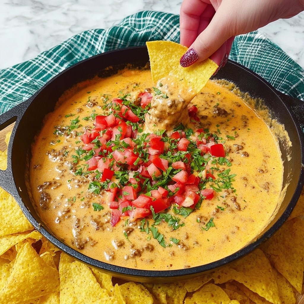 Rotel Dip with Ground Beef, Velveeta, and Tomatoes Recipe - Recipe Image