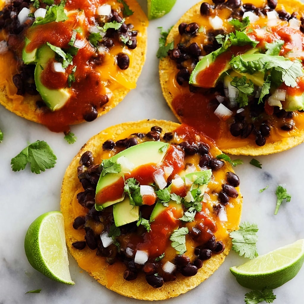 Savory Black Bean Tostadas Recipe - Recipe Image