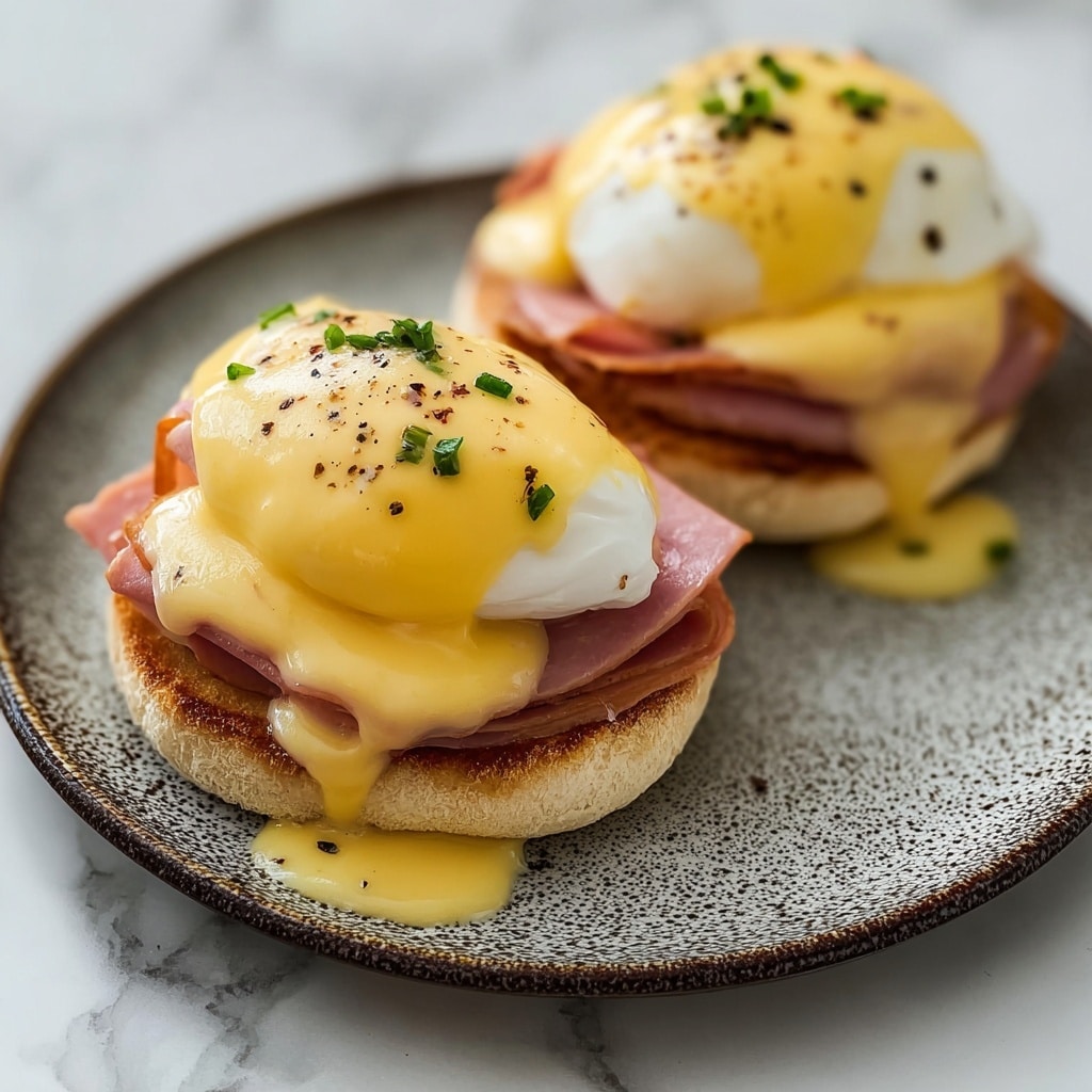 Classic Eggs Benedict with Hollandaise Sauce and Canadian Bacon Recipe - Recipe Image