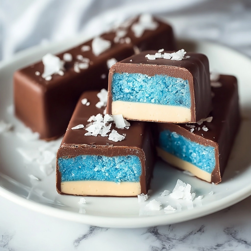 Blue Spirulina Bounty Bars Recipe - Recipe Image
