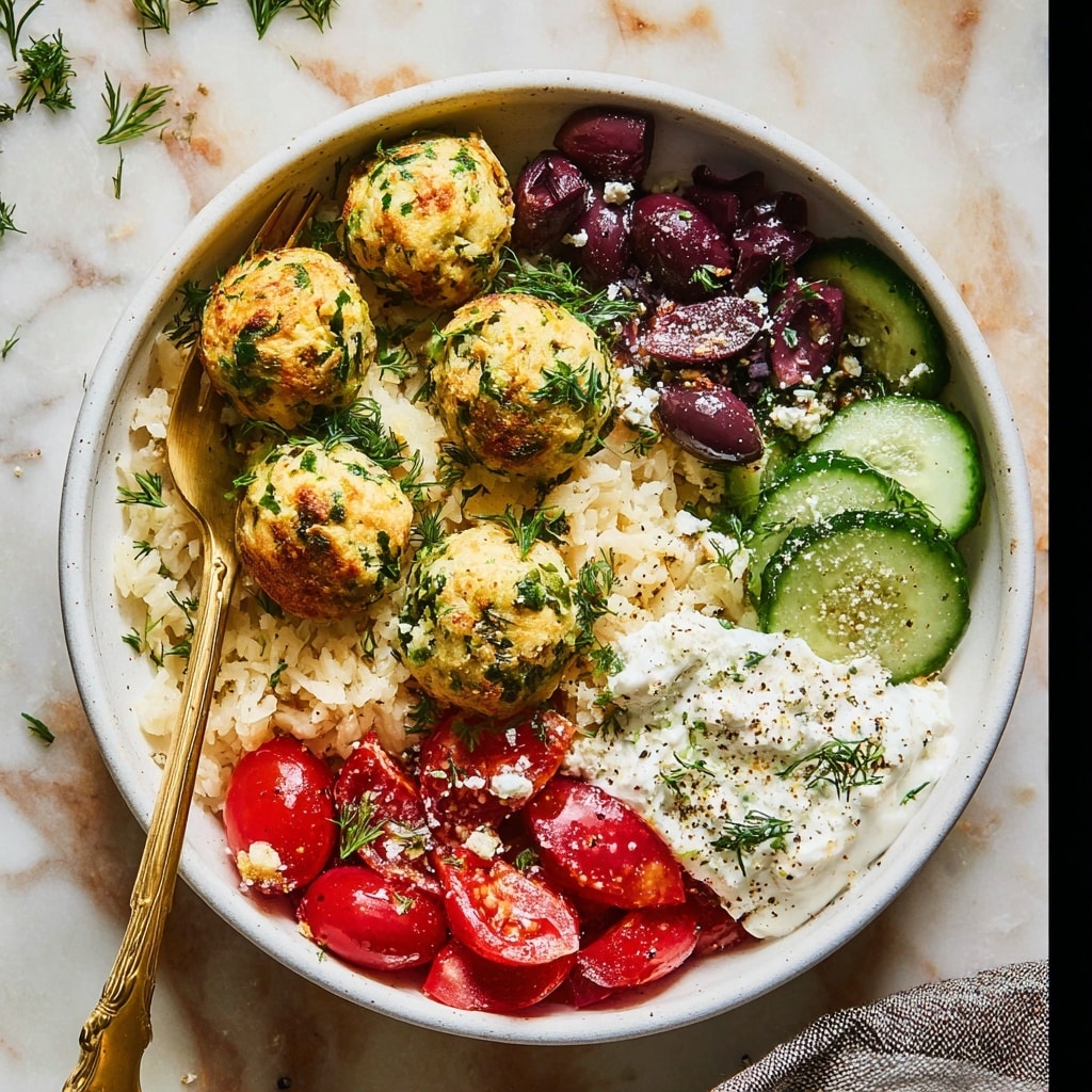 Spinach Feta Turkey Meatballs with Yogurt Sauce Recipe
