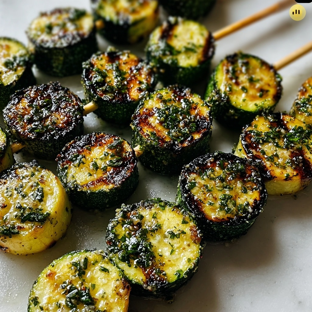 Garlic Butter Zucchini Skewers Recipe - Recipe Image
