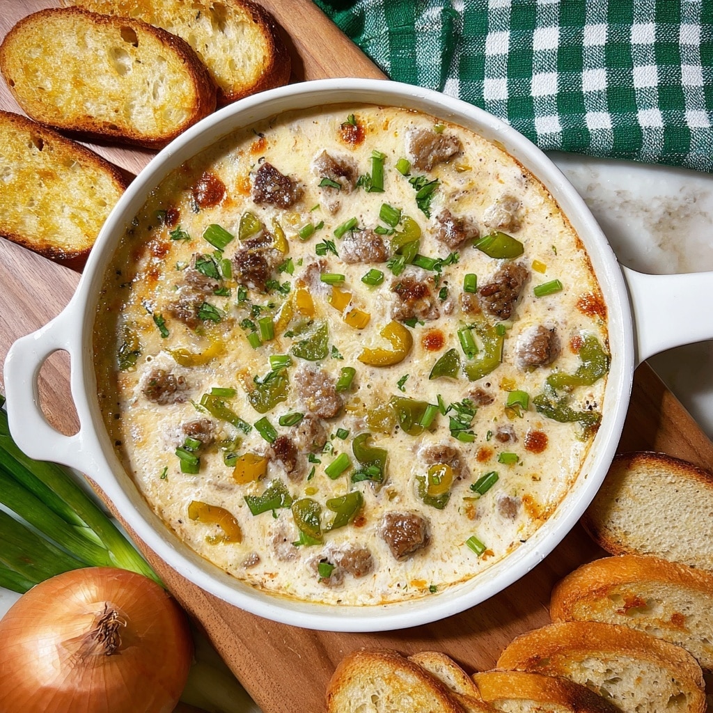 Philly Cheesesteak Dip Recipe - Recipe Image