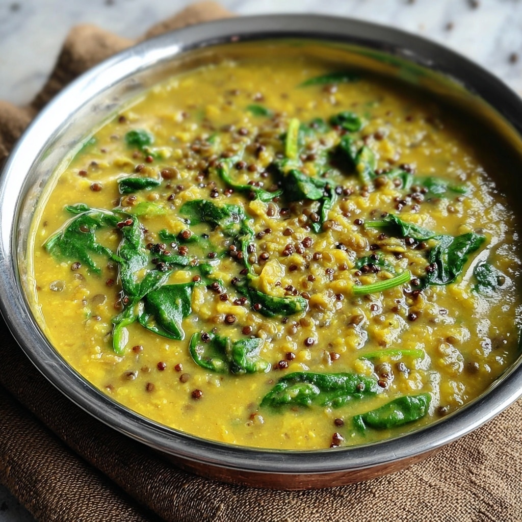 Indian Lentil Curry with Spinach Recipe - Recipe Image