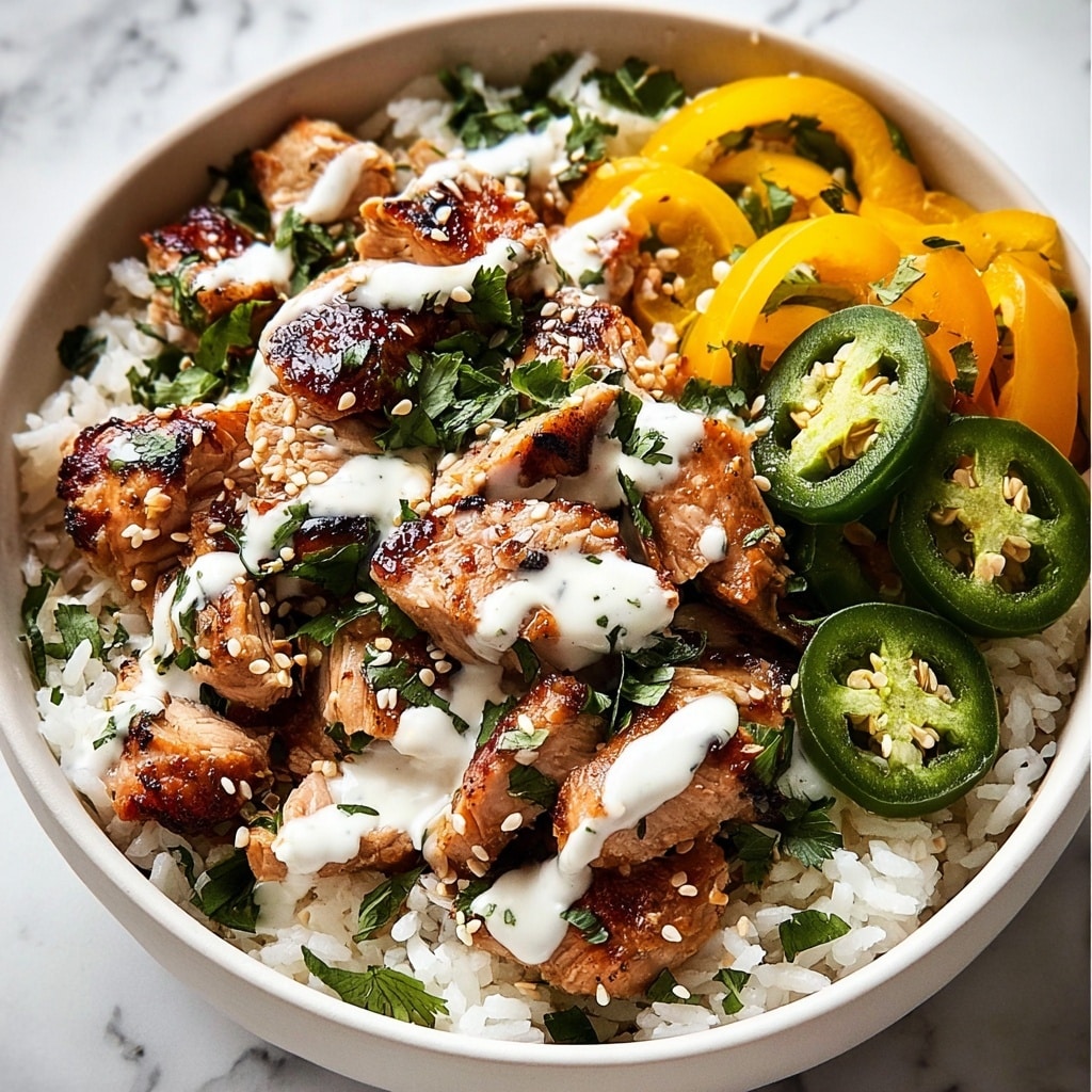 Greek Chicken Bowls with Creamy Tahini Feta Sauce Recipe - Recipe Image