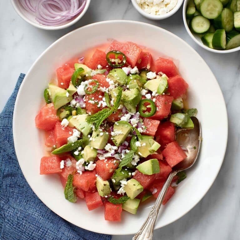 Watermelon Salad with Feta & Mint Recipe