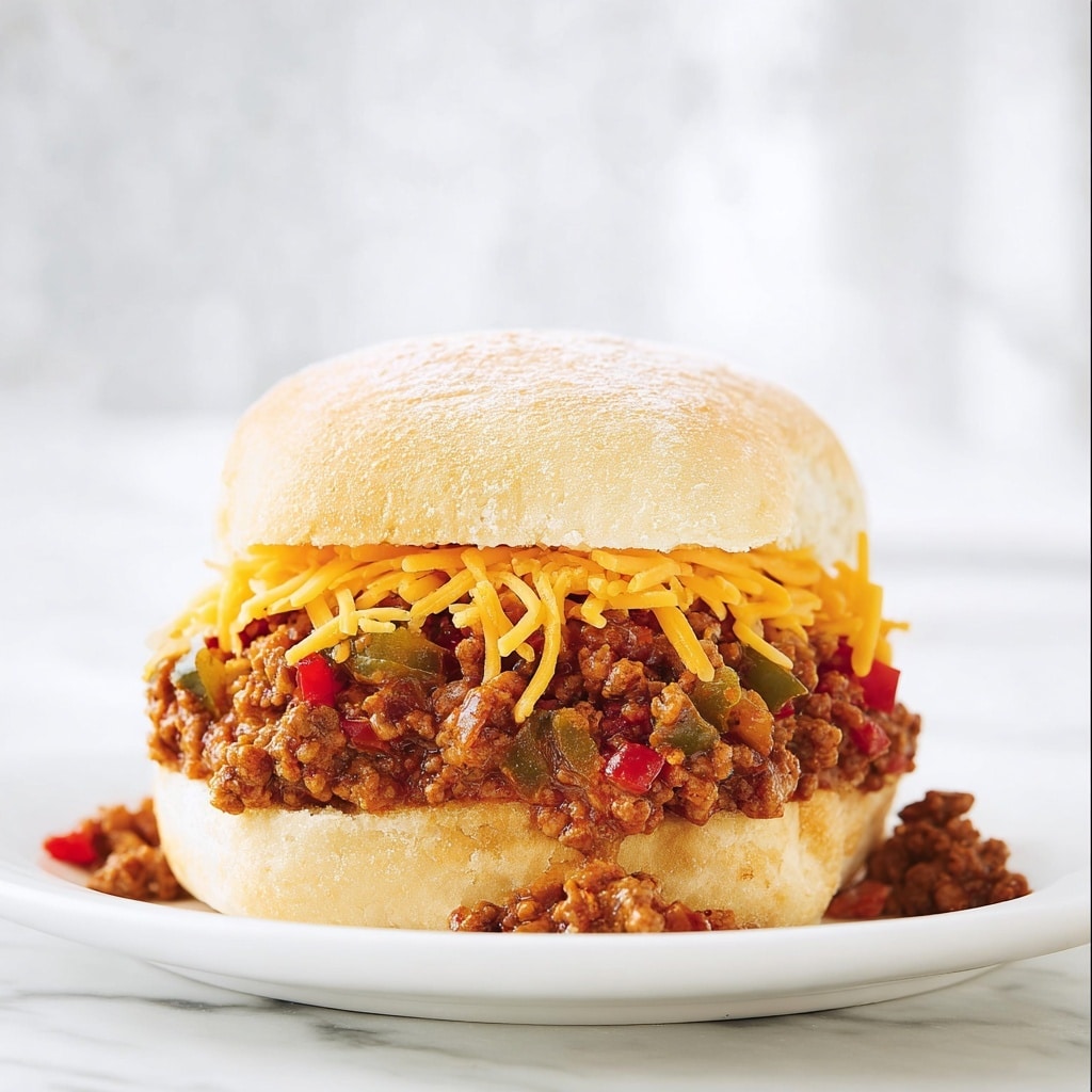 Sloppy Joe with Chili Sauce and Cheddar Recipe - Recipe Image