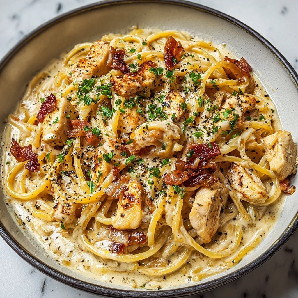 Creamy Chicken Carbonara Recipe - Recipe Image