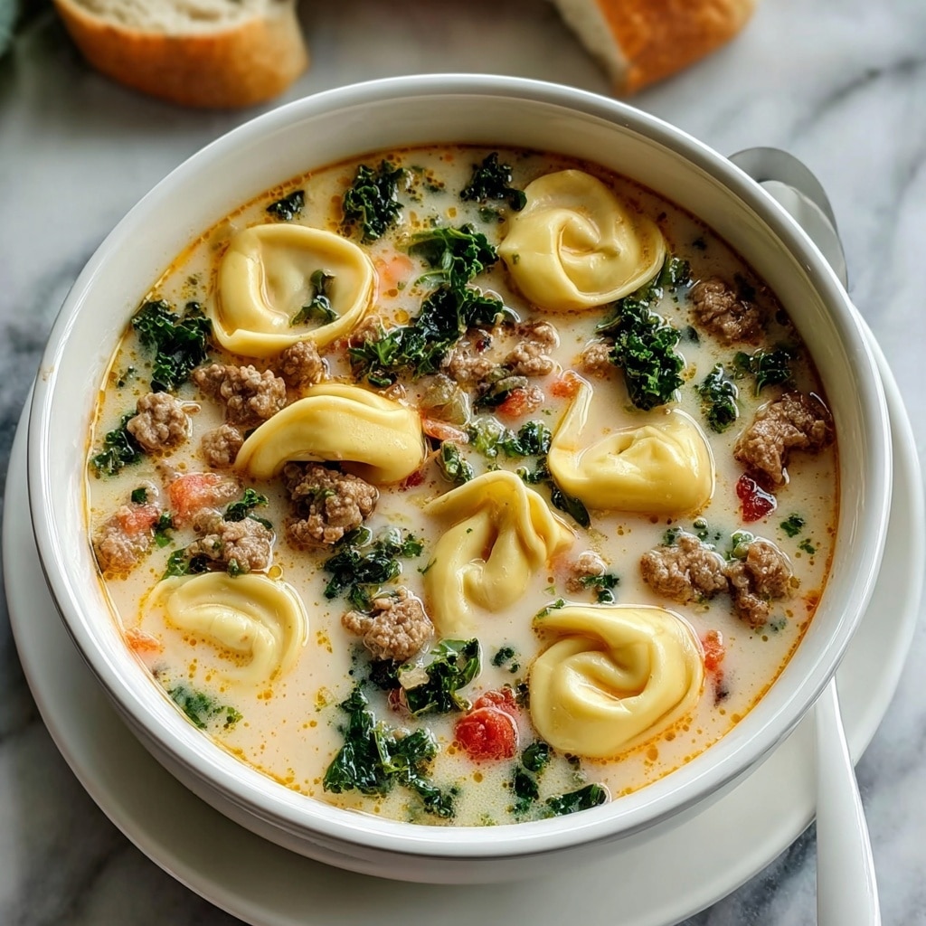 Spicy Sausage and Tortellini Soup Recipe - Recipe Image