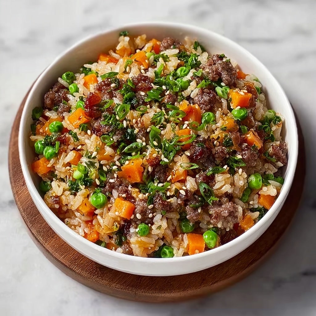 Onion Beef Fried Rice Recipe - Recipe Image