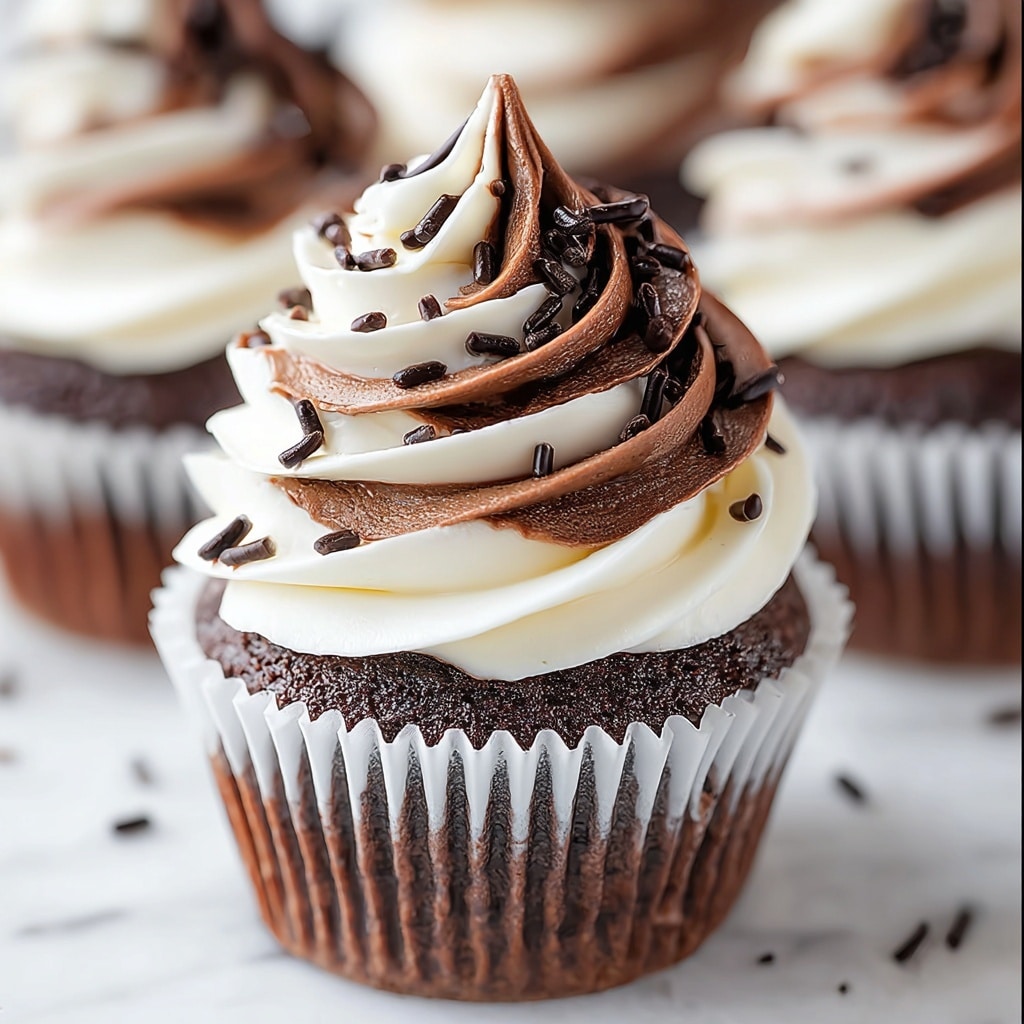Marble Black and White Cupcakes Recipe - Recipe Image