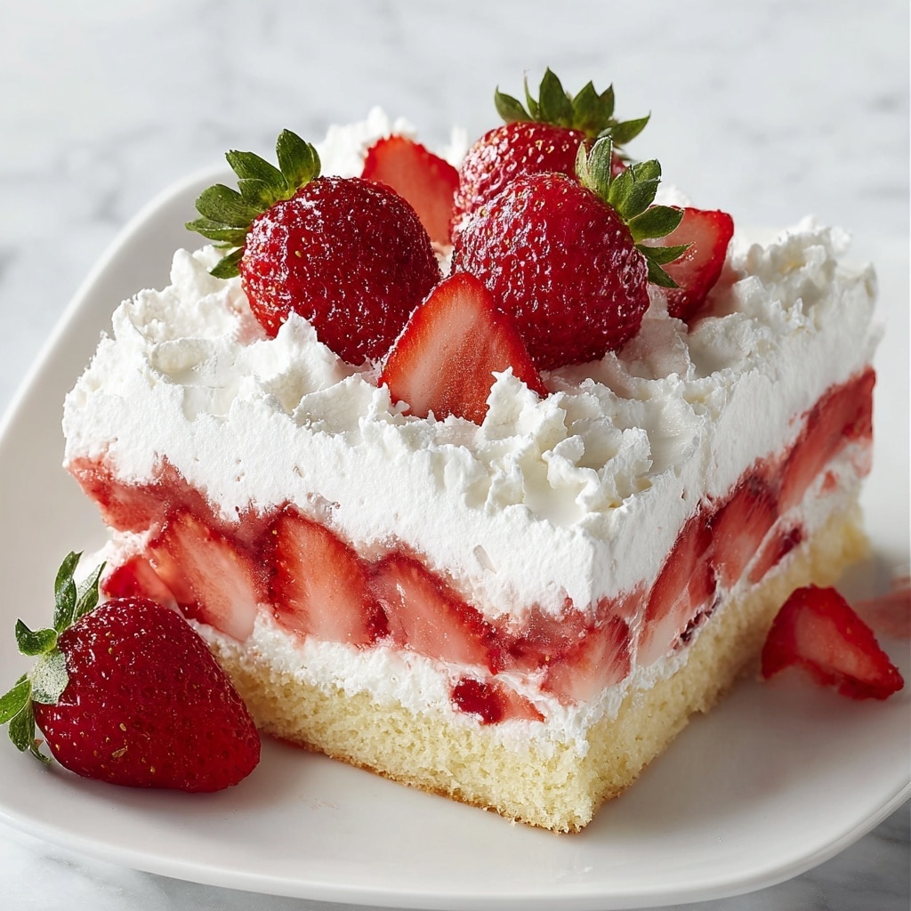 Easy Strawberry Poke Cake Recipe - Recipe Image