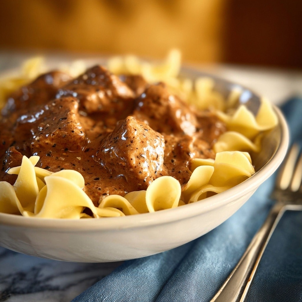 Slow Cooker Beef Stroganoff Recipe - Recipe Image