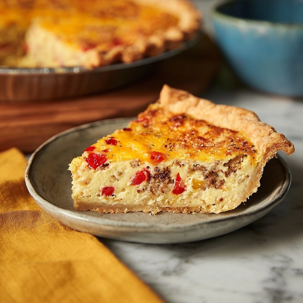 Bacon and Pimento Cheese Quiche Recipe - Recipe Image