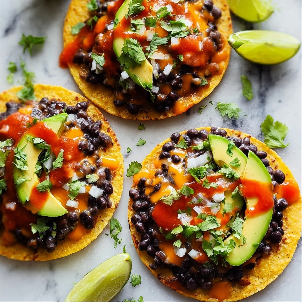 Savory Black Bean Tostadas Recipe - Recipe Image