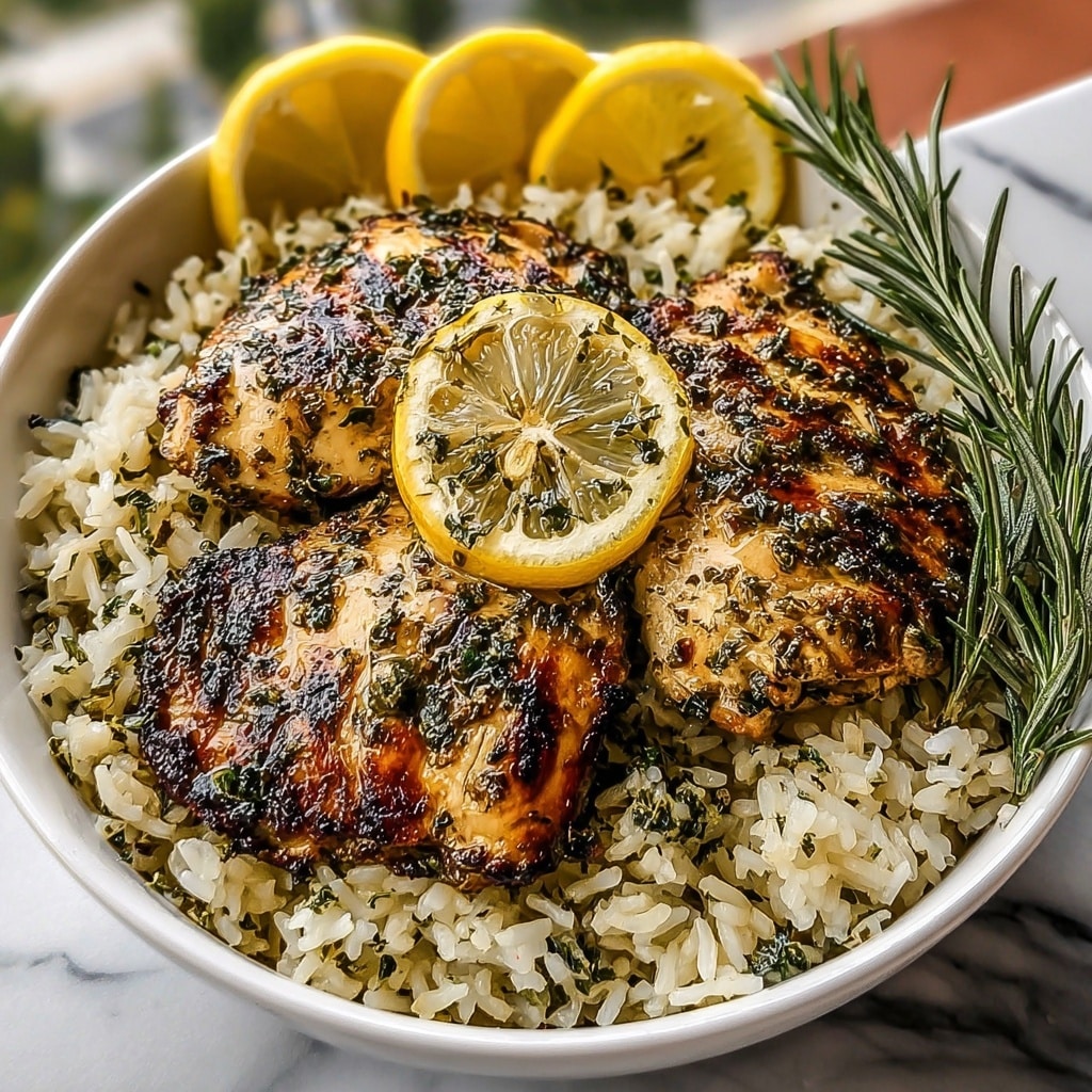 Lemon Herb Chicken and Rice Recipe - Recipe Image
