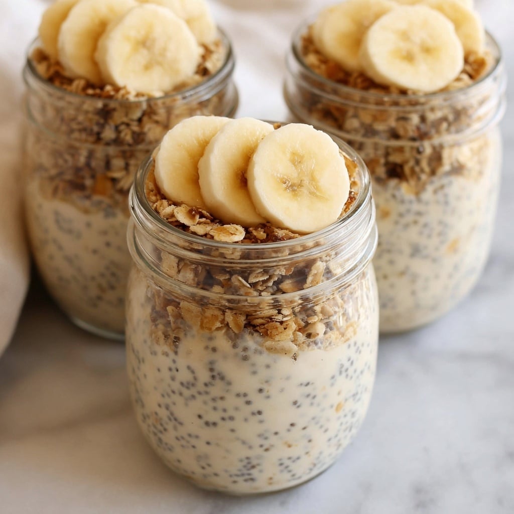 Creamy Overnight Banana Cinnamon Oats Recipe - Recipe Image
