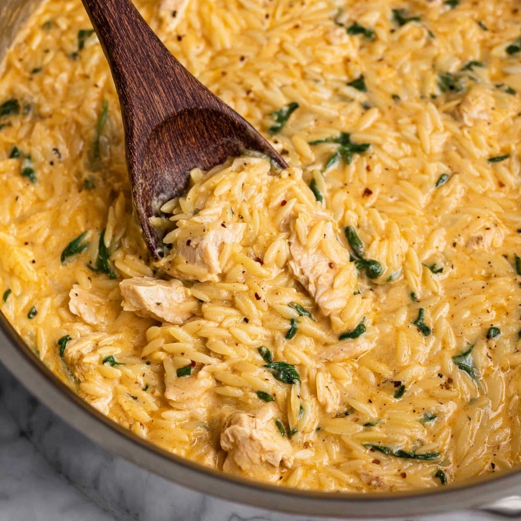 Creamy Chicken Orzo Recipe - Recipe Image