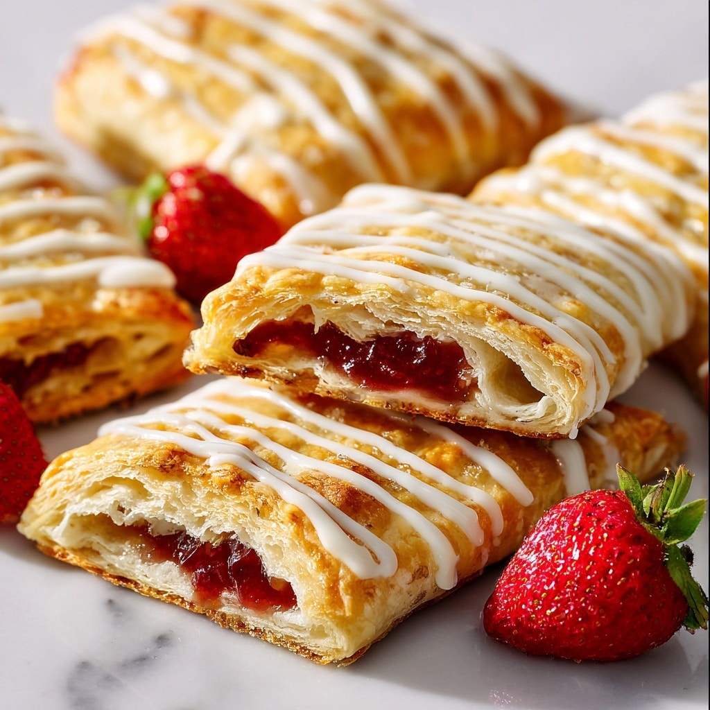 Easy Strawberry Toaster Strudels with Icing Recipe - Recipe Image