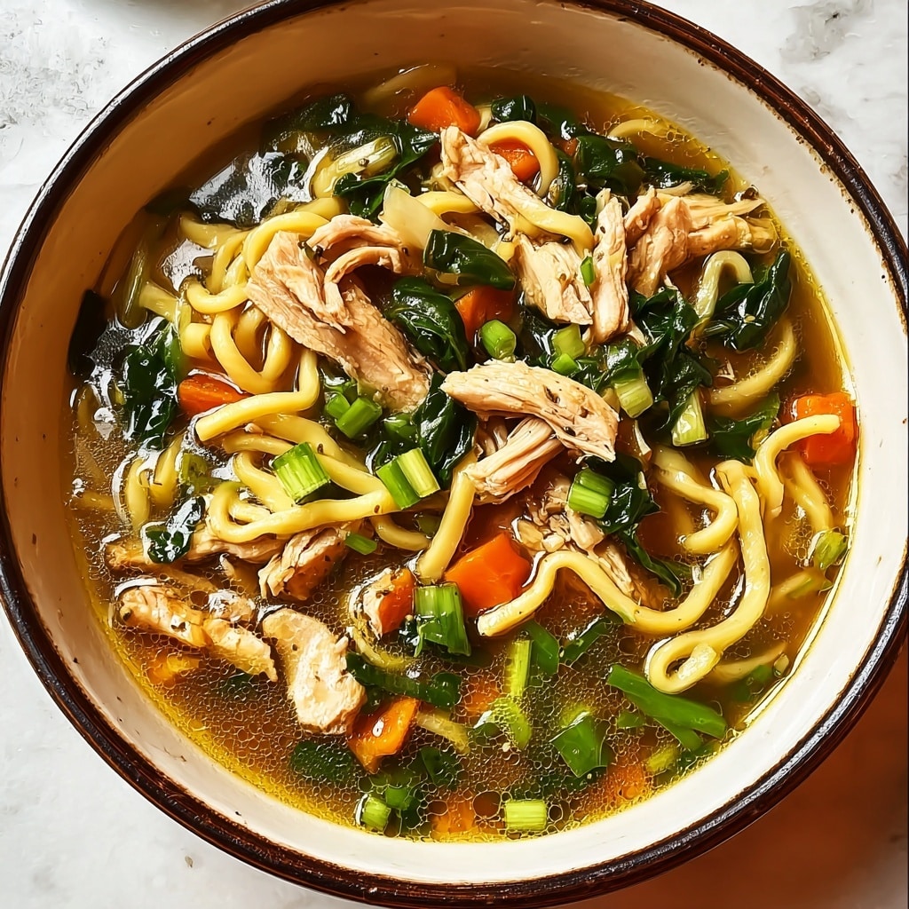 Aromatic Ginger Scallion Chicken Noodle Soup Recipe - Recipe Image