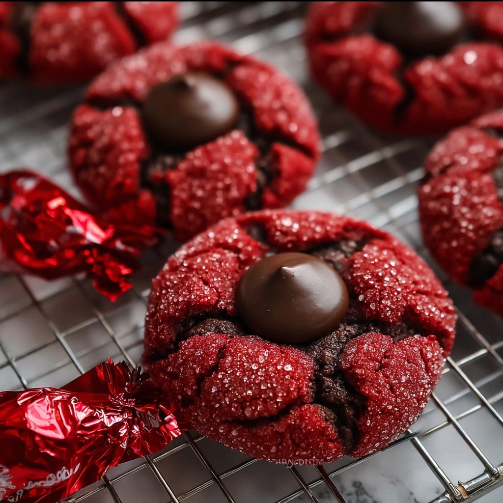 Red Velvet Blossom Cookies Recipe - Recipe Image