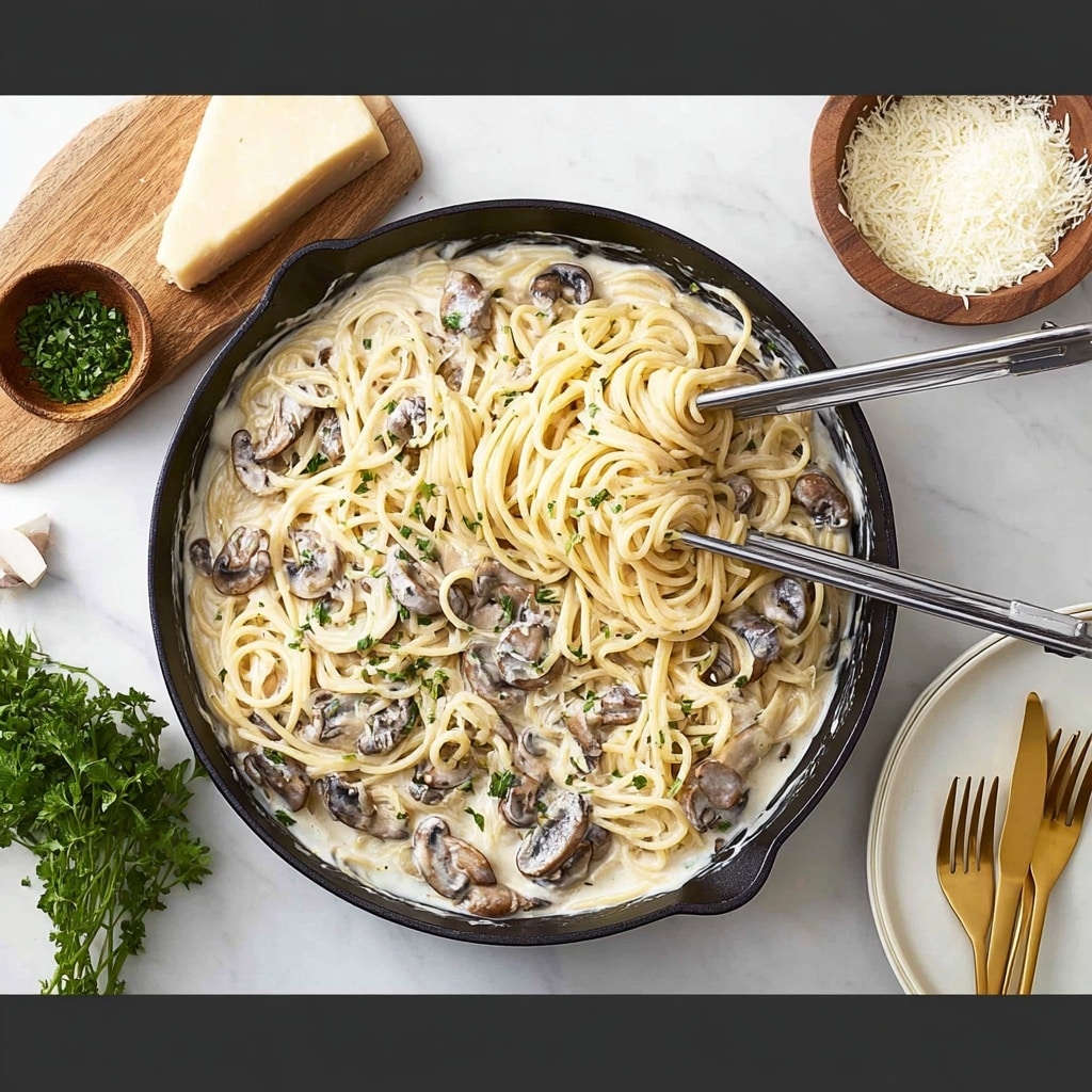 Creamy Mushroom Pasta Recipe - Recipe Image