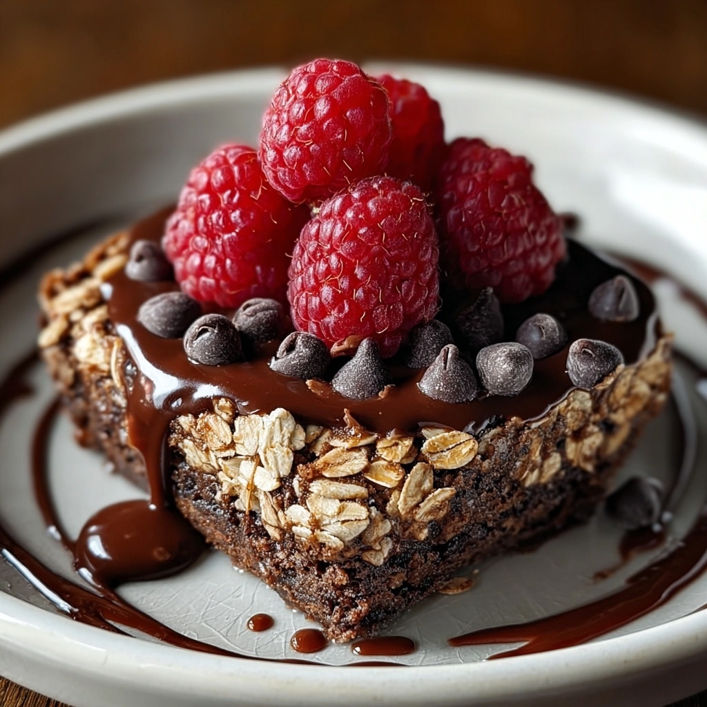 Delicious Fudgy Chocolate Baked Oats for Ultimate Breakfast Bliss Recipe - Recipe Image