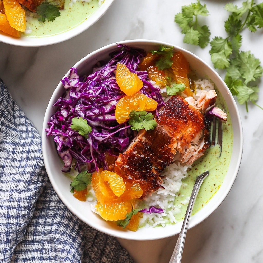 Chipotle Salmon with Orange Salsa and Aji Verde Recipe