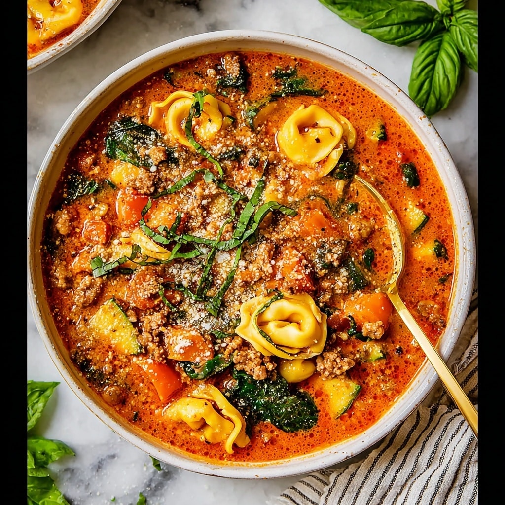 Crockpot Sausage Tortellini Soup Recipe - Recipe Image