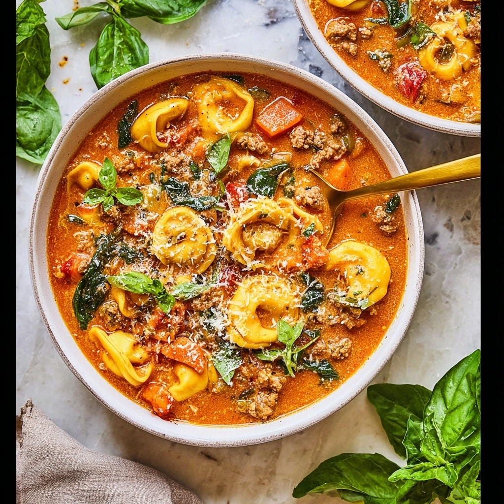 Crockpot Sausage Tortellini Soup Recipe - Recipe Image