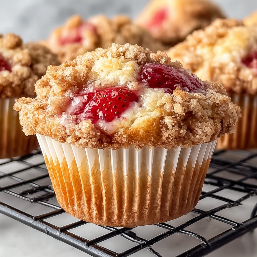 Strawberry Cream Cheese Muffins with Streusel Crumb Topping Recipe