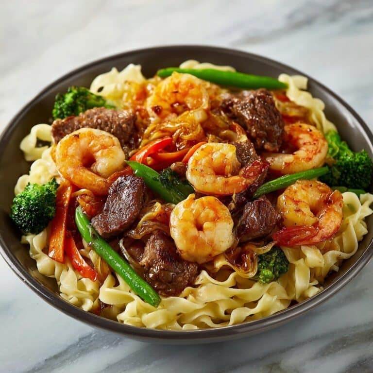 Steak & Shrimp Stir-Fried Noodles Recipe