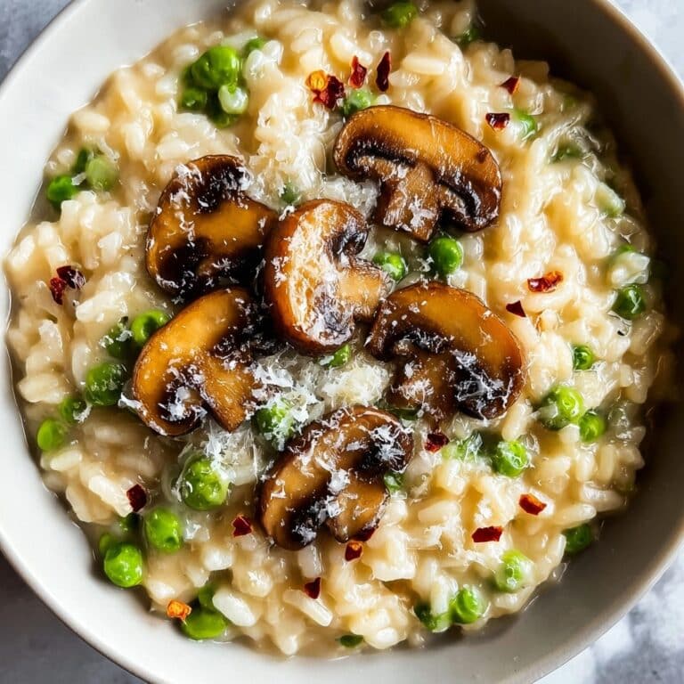 Mushroom and Pea Risotto Recipe