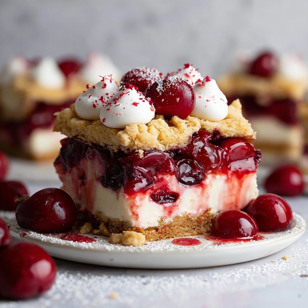 Cherry Pie Bars with Sweet Almond Glaze Recipe