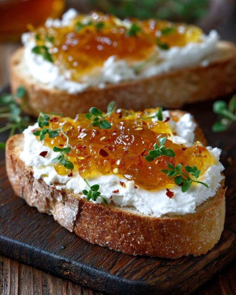 Melon Burrata Toast with Chili Honey Recipe