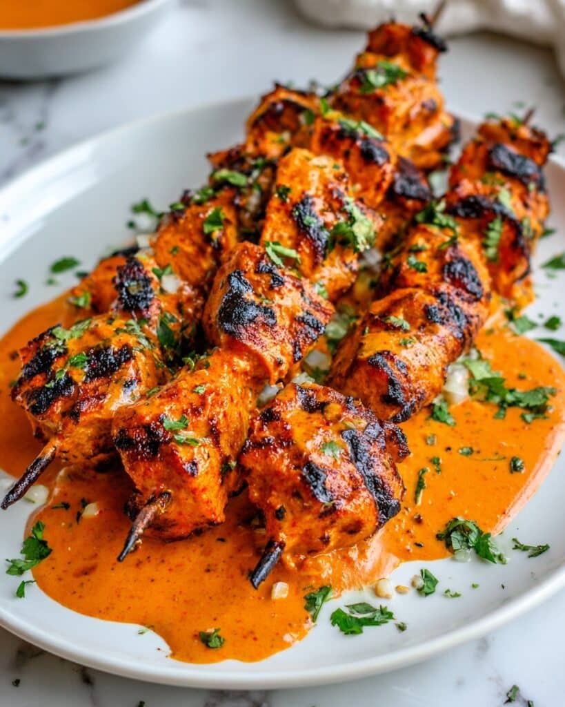 Peri Peri Chicken Skewers with a Butter Sauce Recipe
